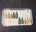 Multi-Green Stiletto Long