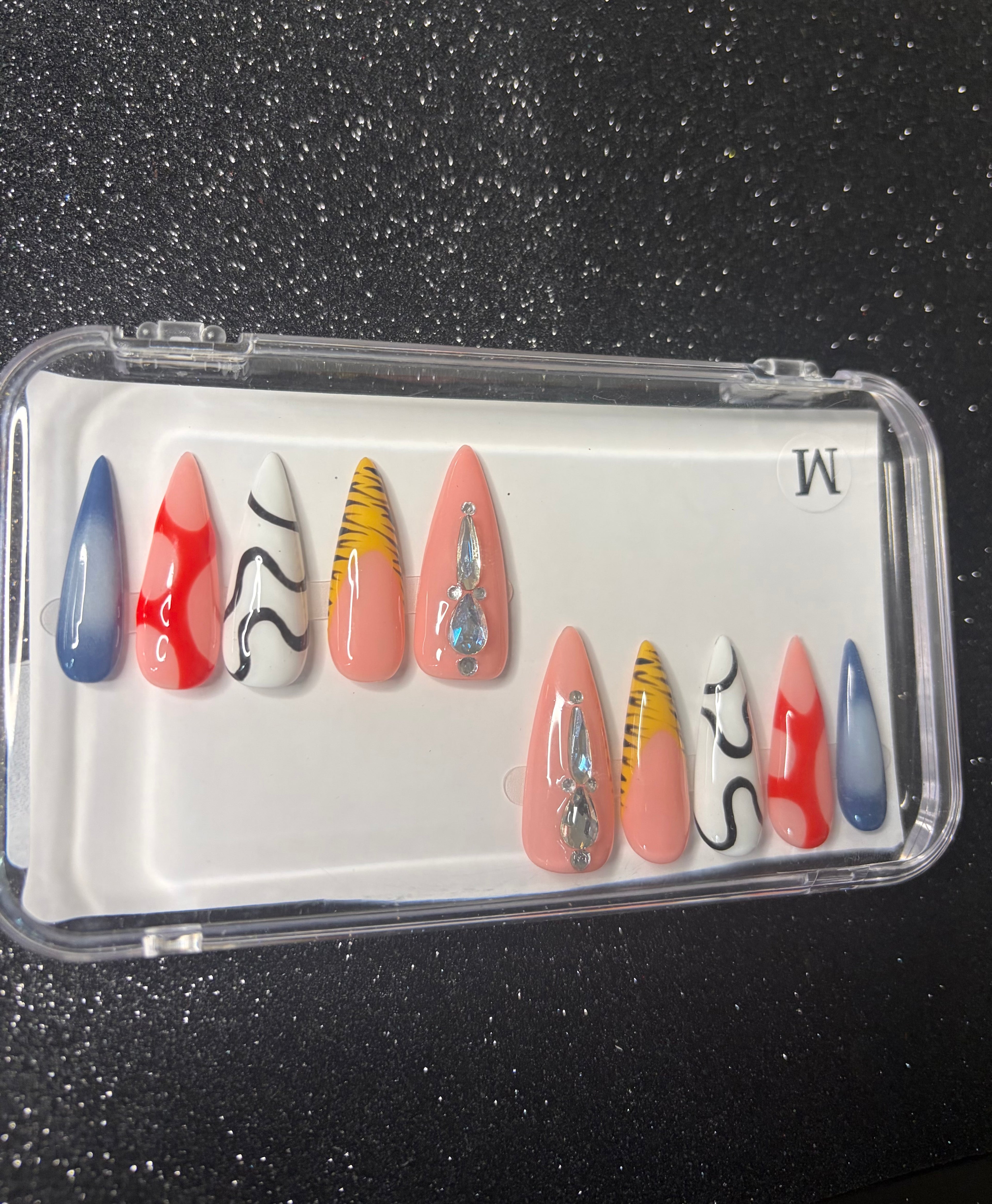 Mixed Color Long Stiletto