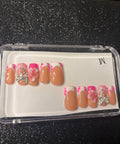 Pink & White Floral Medium Square